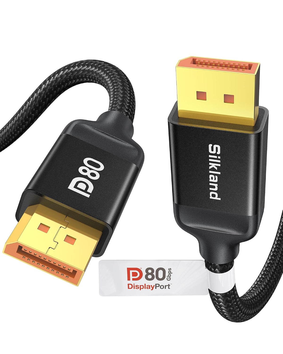 Silkland 80Gbps DisplayPort Cable 2.1 [VESA Certified] 3.3FT/1M, DP80 HDR