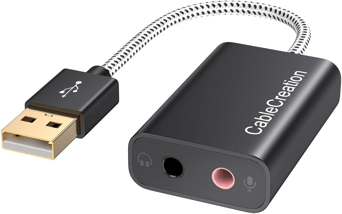 CableCreation USB Audio Adapter Ext...