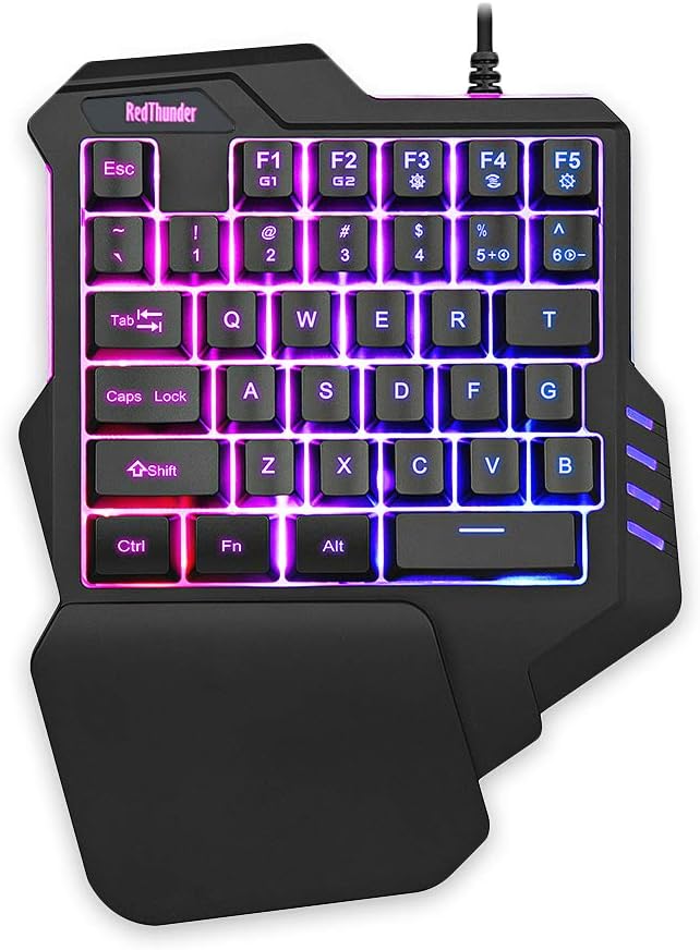 RedThunder One Handed Gaming Keyboa...