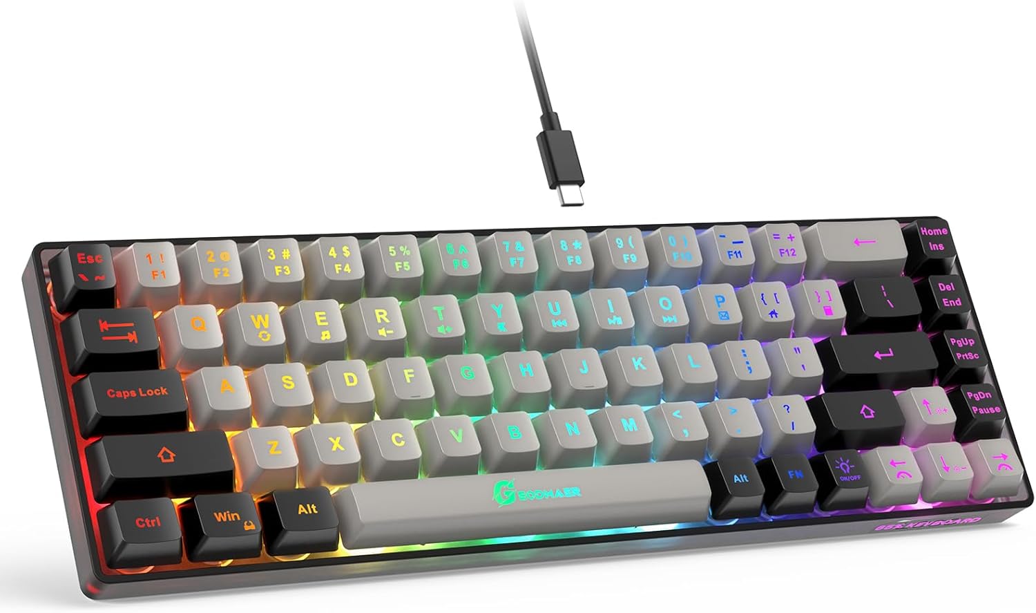 GEODMAER 65% Gaming Keyboard, Wired...