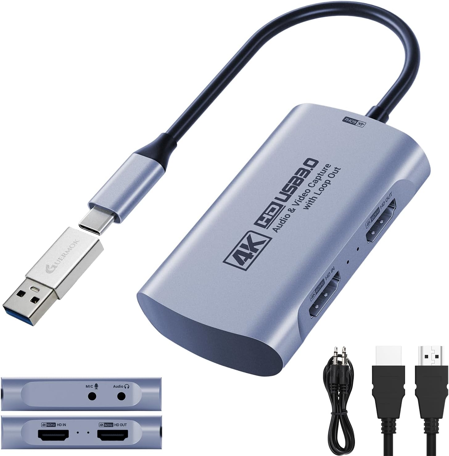 Guermok 4K@60FPS Capture Card for S...