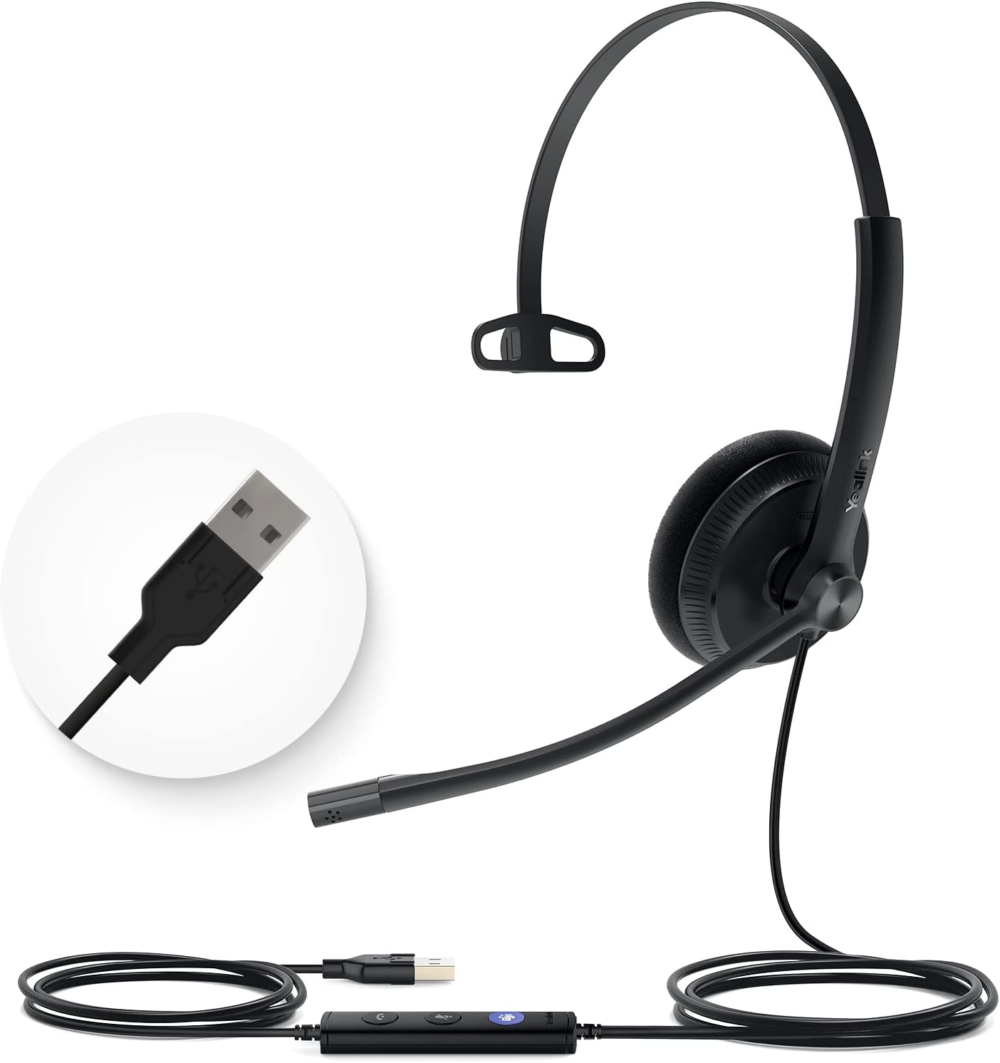 Yealink UH34 Lite Wired Headset,USB...