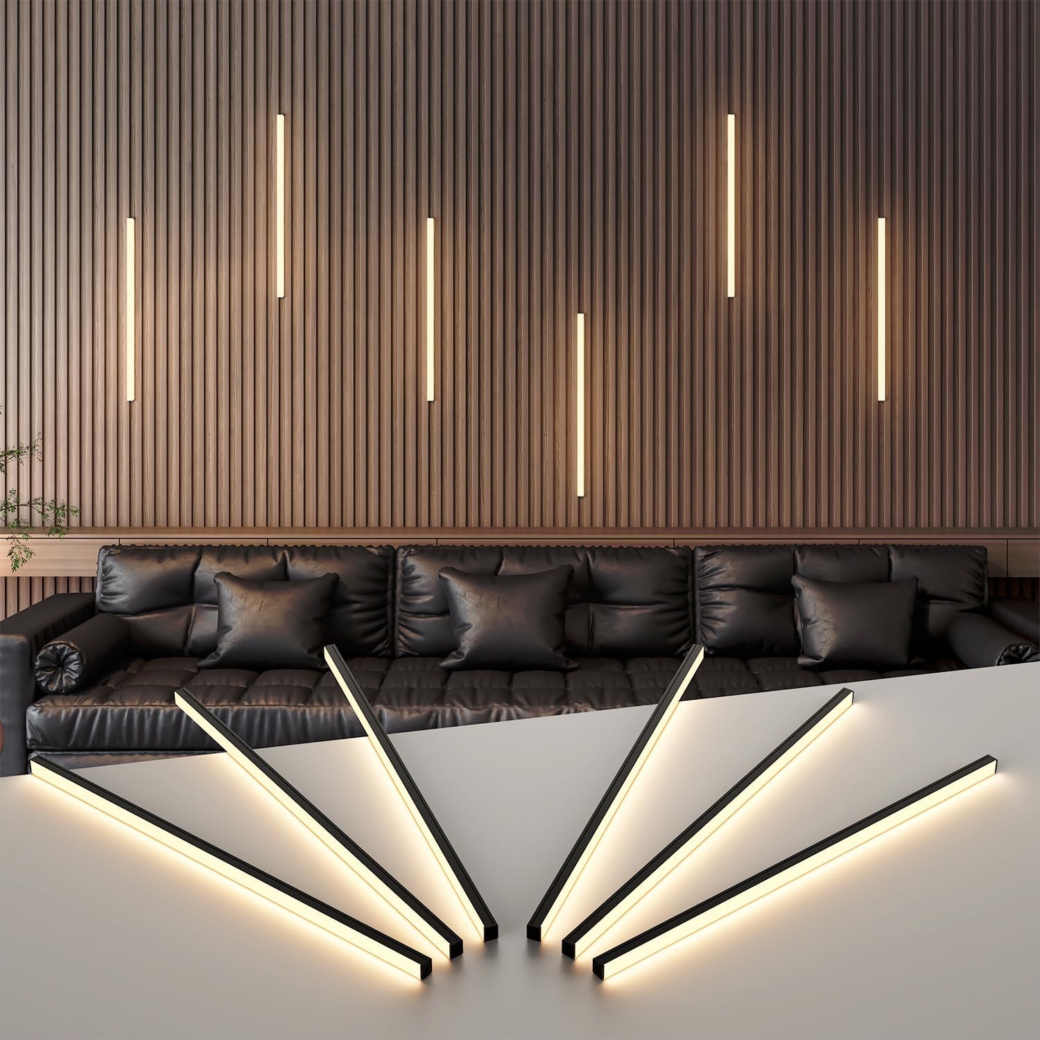 Wall Panel Lights 6pcs 3000K Warm W...