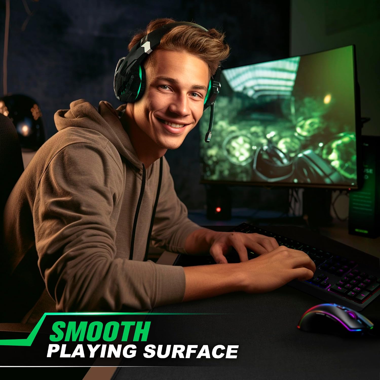 LifeTrim Huge 46”x17” 5mm Gaming Mouse Pad Large Mouse Pad for Desk Gaming Giant Black XXL Thick Long Extra Large Extended Big Gamer Desk Mat - Image 8