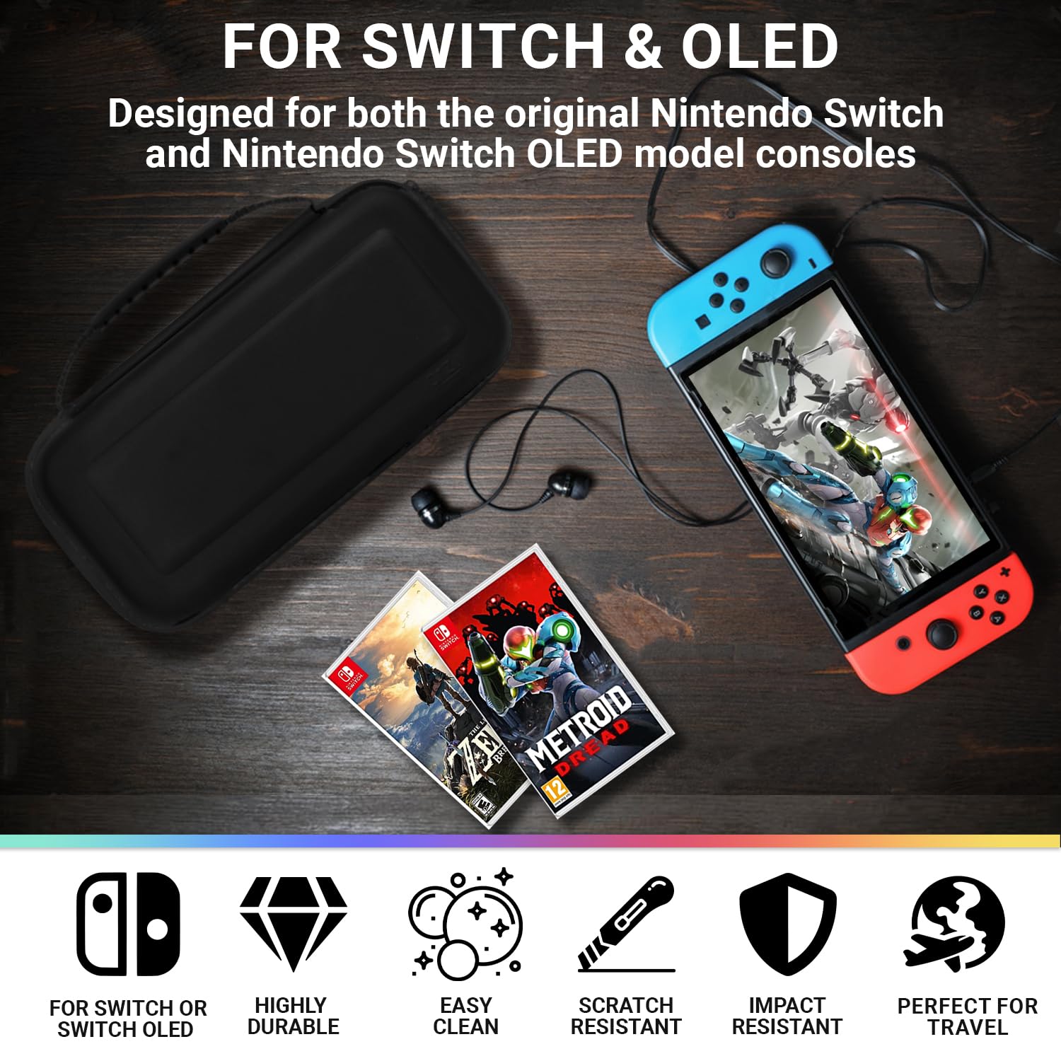 Orzly Carrying Case for Nintendo Switch 1 with Screen Padding (2017-2025) - Image 8