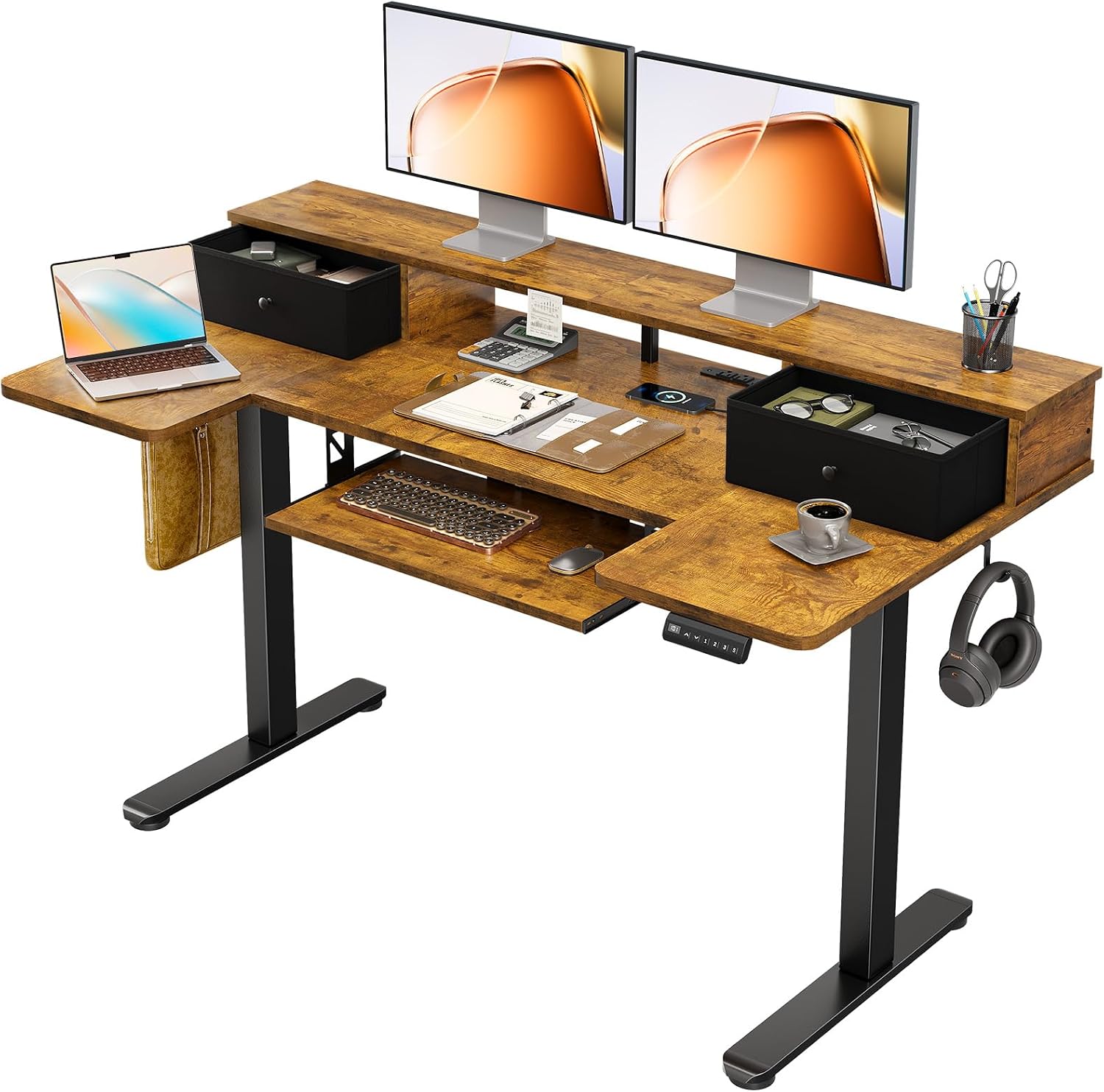 OffiGo 55 Inch U Shape Standing Des...