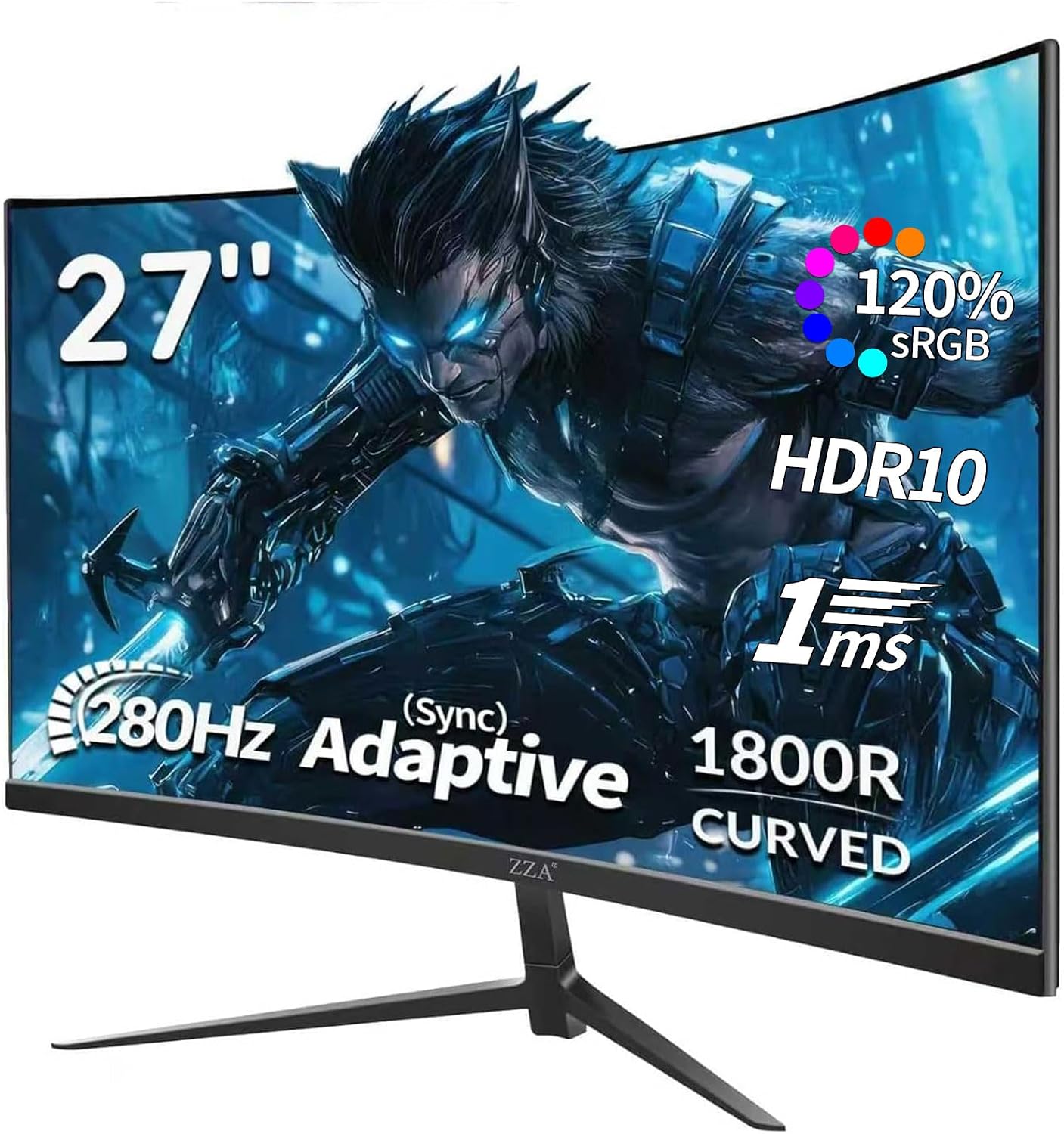 ZZA 27 Inch Gaming Monitor 280Hz/24...