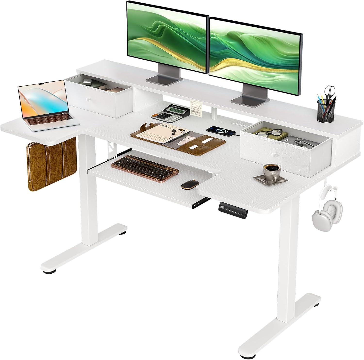 OffiGo 55 Inch U Shape Standing Des...