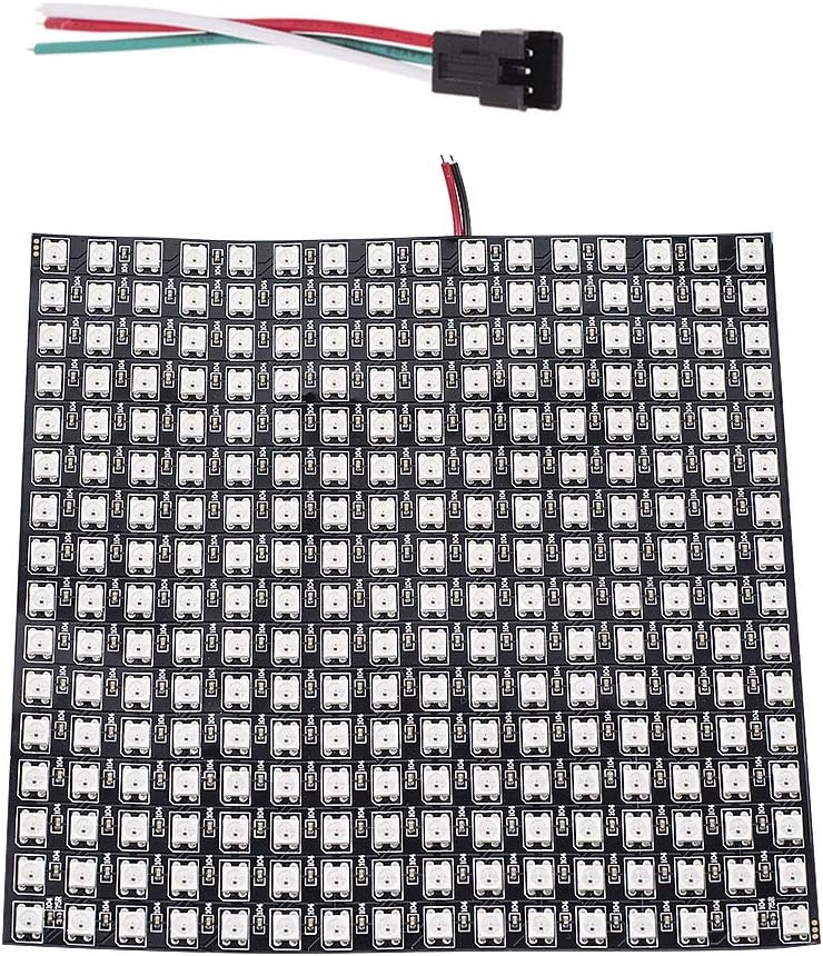 BTF-LIGHTING WS2812B ECO RGB Alloy Wires 5050SMD Individual Addressable 16X16 256 Pixels LED Matrix Flexible FPCB Full Color Works with WLED,SP802E,etc Controllers Image Video Text Display DC5V