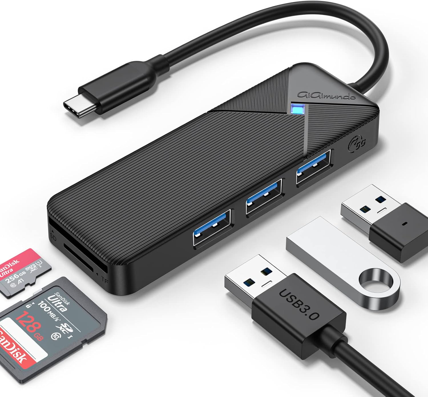 GiGimundo USB C Hub for Laptop, 4 P...