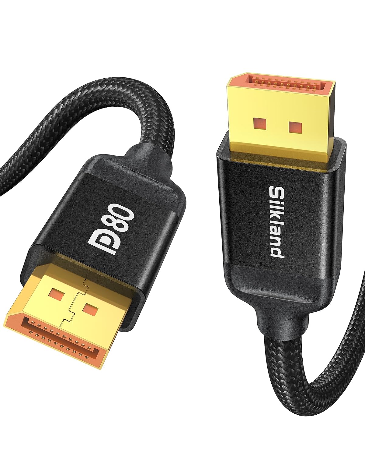 Silkland 80Gbps DisplayPort Cable 2.1 10FT/3M, DP80 HDR Gaming Cord for PC