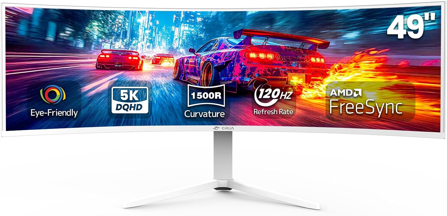 CRUA 49″ DQHD 120Hz Ultrawide...