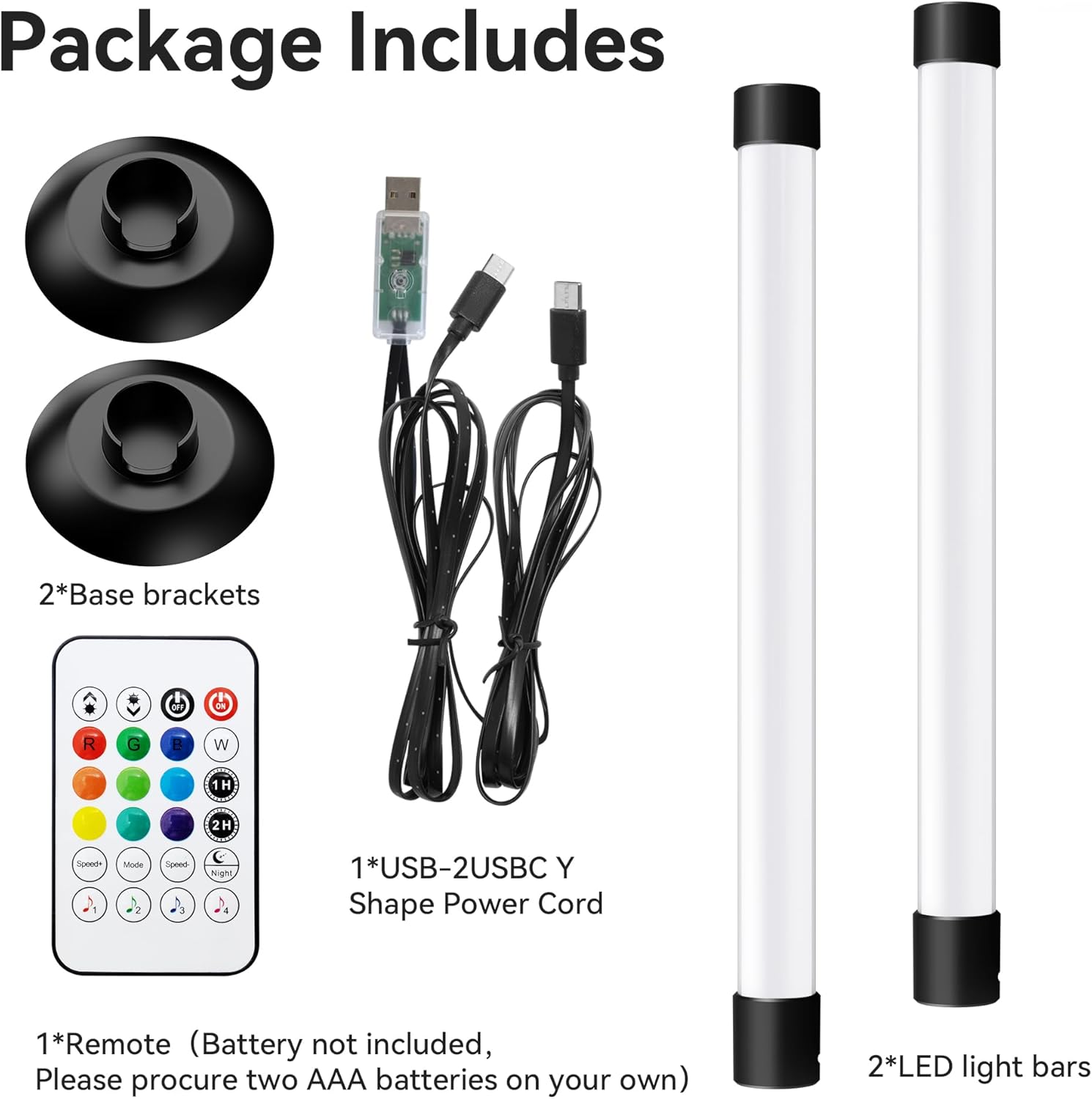 Ledagic IC+RGBW USB Powered Led Light Bar with App & Remote Control, 2 Pack - Image 6