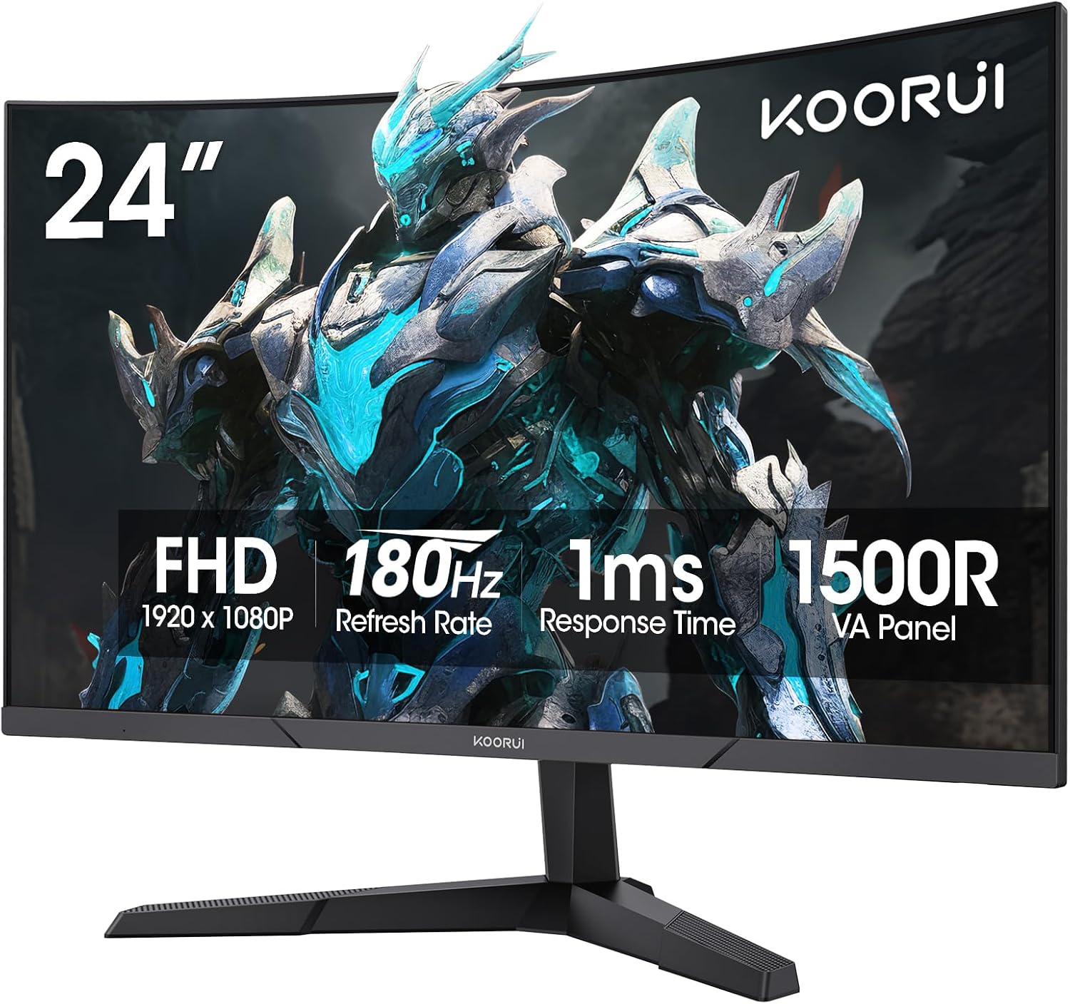 KOORUI 24 inch Curved Gaming Monito...
