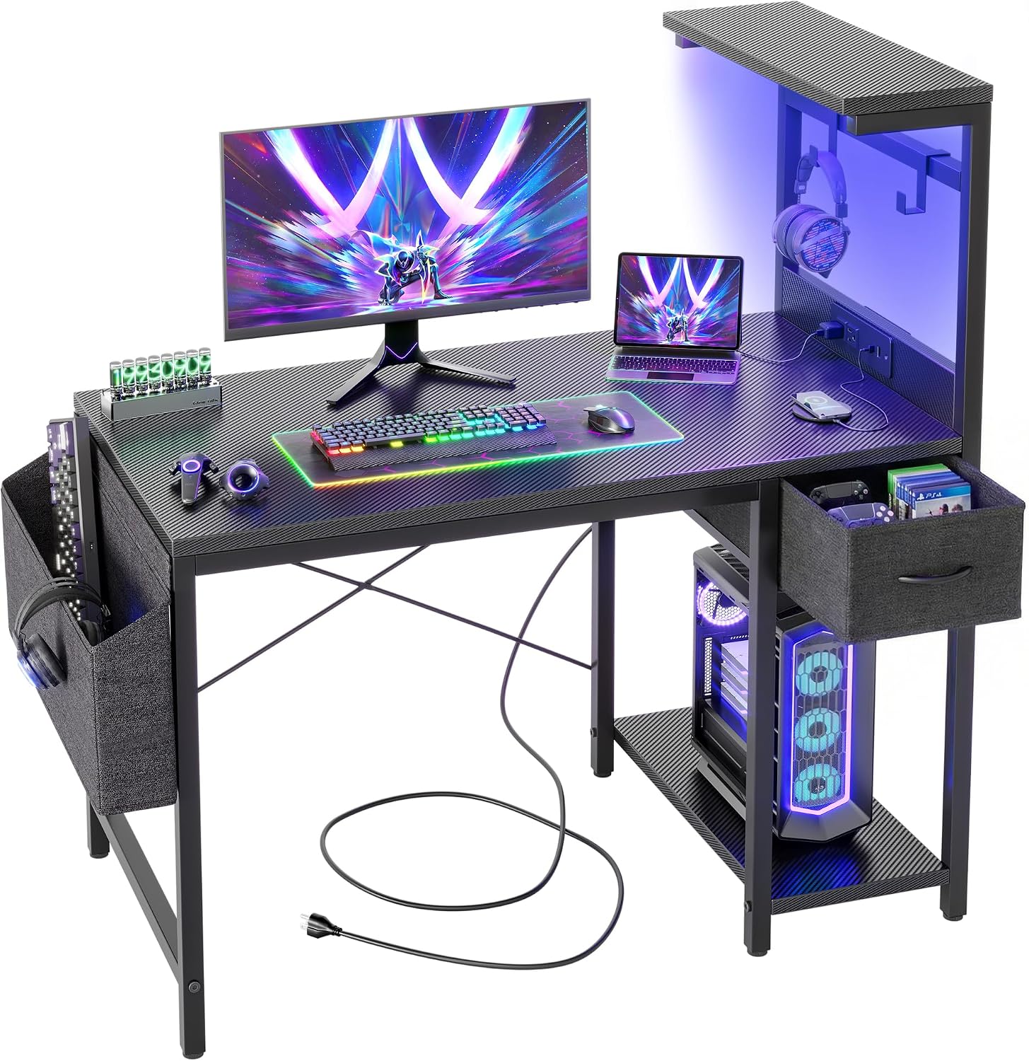 TIQLAB Gaming Desk 40 inch with Pow...