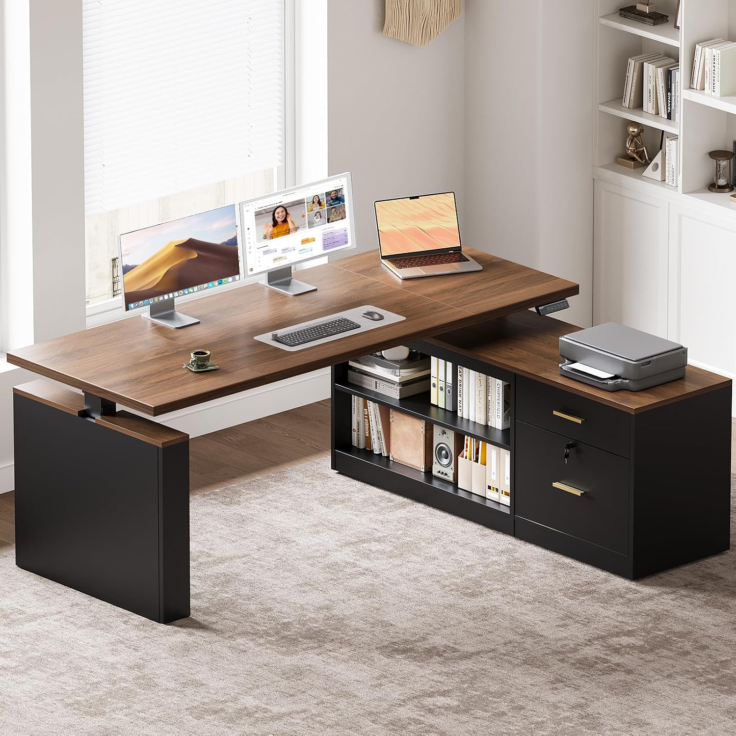 OffiGo Executive 63 Inch L Shaped E...