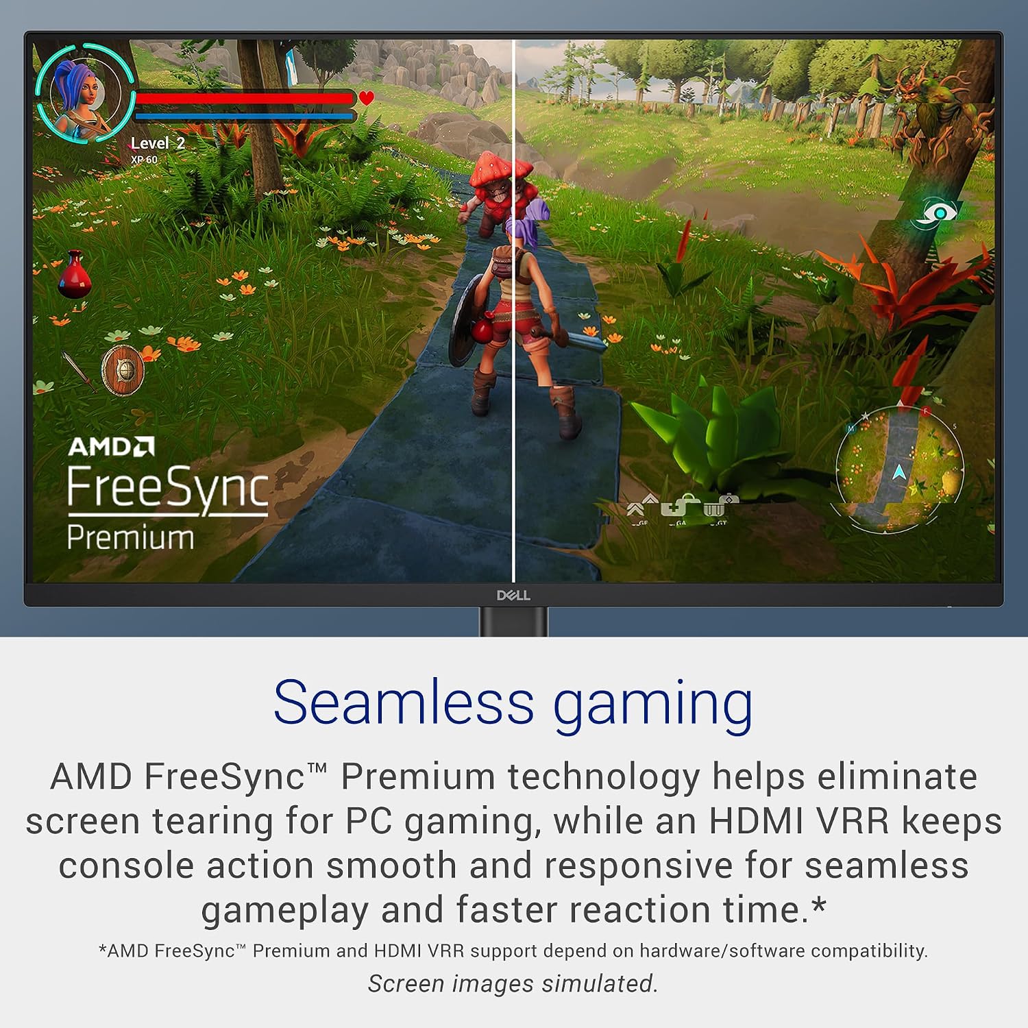 Dell 24 240Hz Gaming Monitor - SE2426HG - 23.8-inch FHD (1920x1080) 240Hz Display, in-Plane Switching (IPS) Technology, AMD FreeSync™ Premium, TÜV 3-Star, 2X HDMI, DisplayPort 1.4, Tilt - Image 4