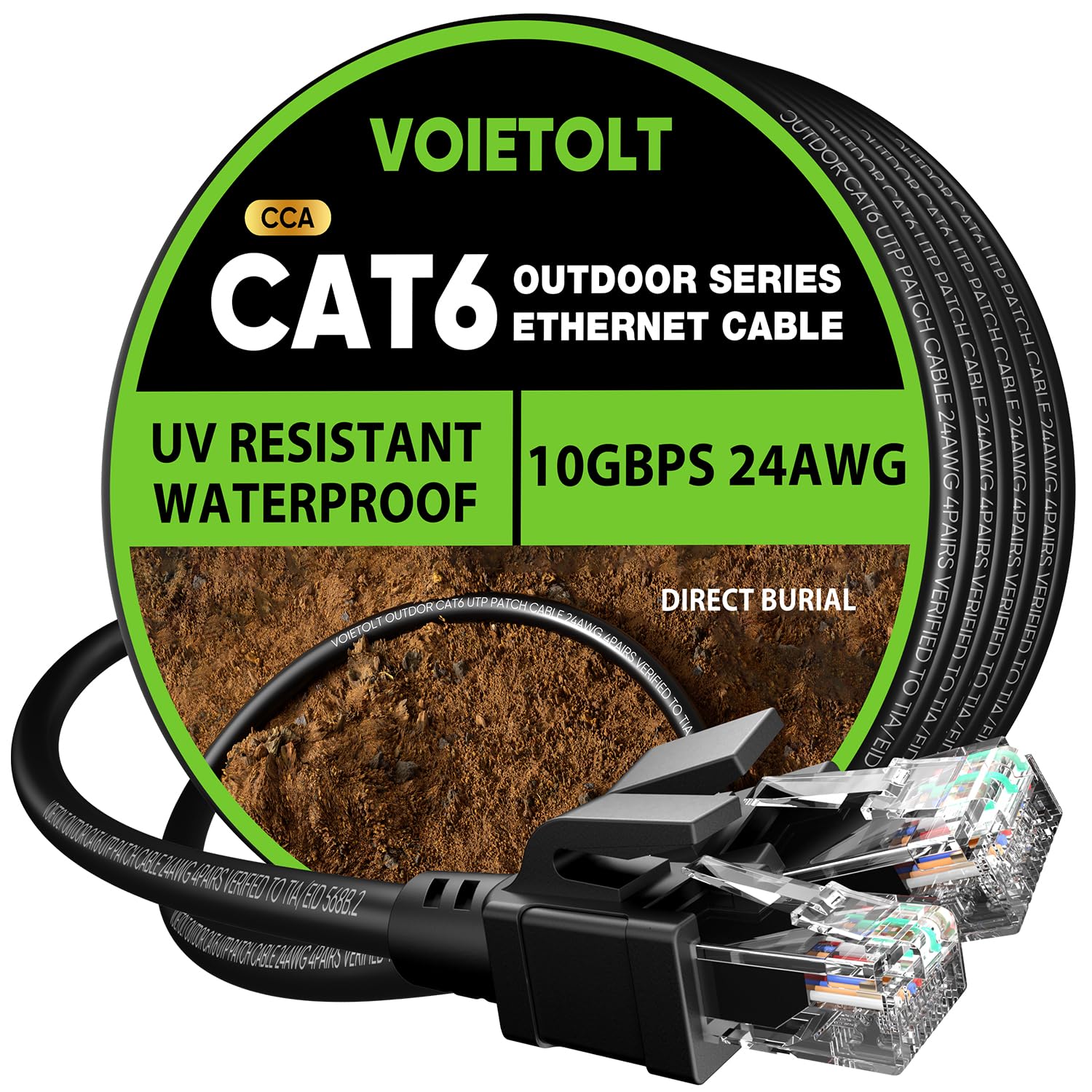 Cat 6 Outdoor Ethernet Cable 300 ft...