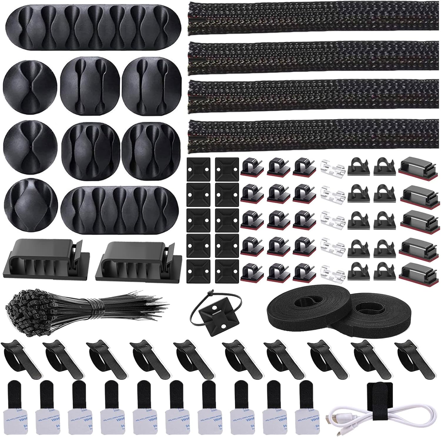 Cord Management Organizer Kit 4 Cab...