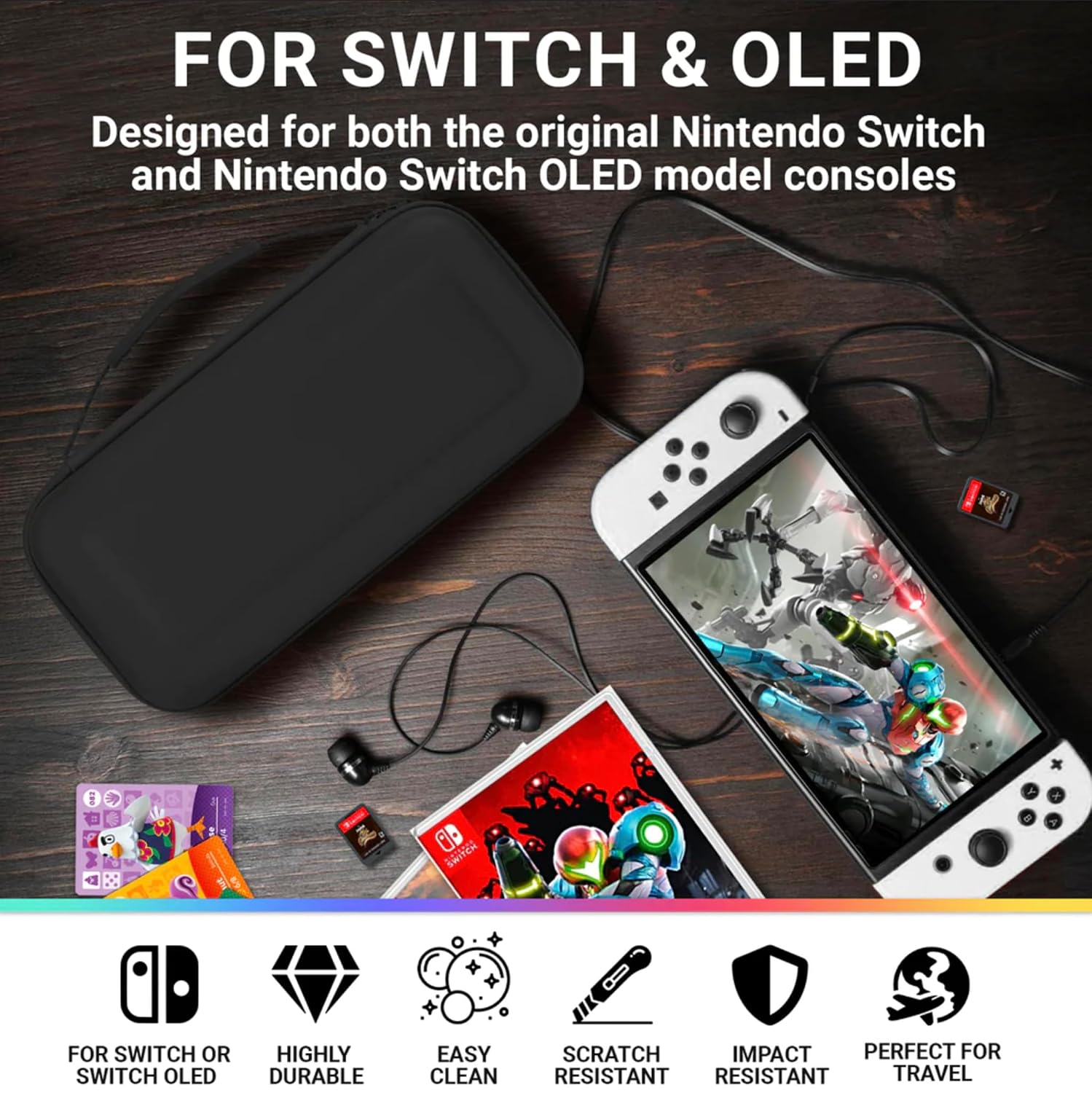 Orzly Carrying Case for Nintendo Switch 1 with Screen Padding (2017-2025) - Image 3