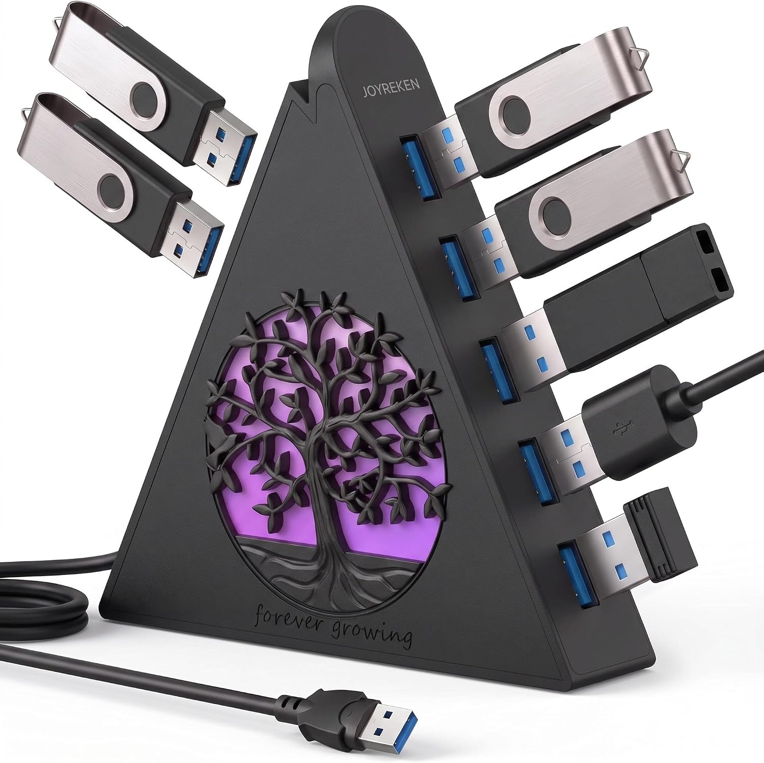 7-Port USB 3.0 Hub, Vertical USB Hu...