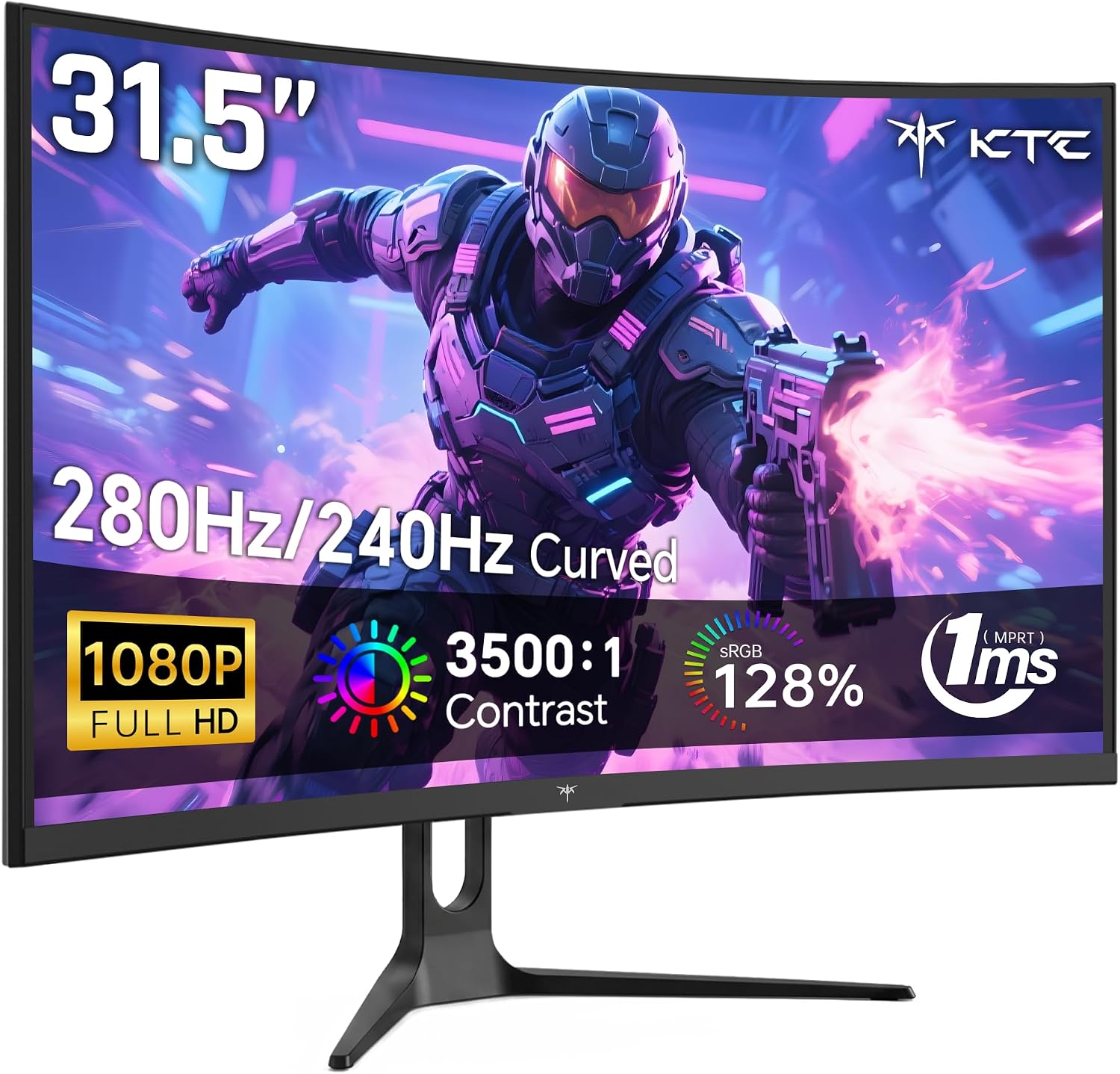 KTC 32 Inch Curved 280Hz Gaming Mon...
