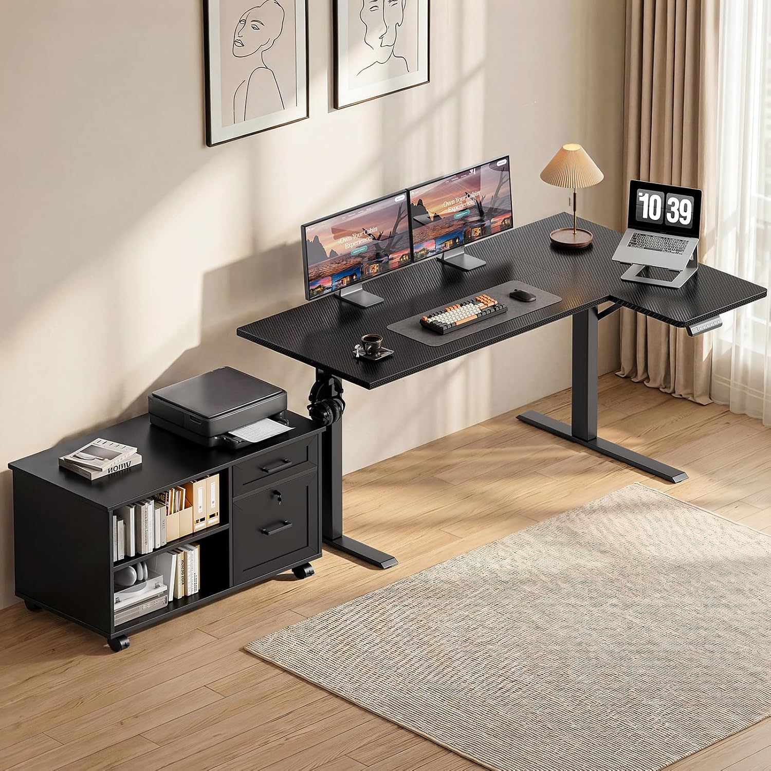 OffiGo 55″ L Shaped Standing ...