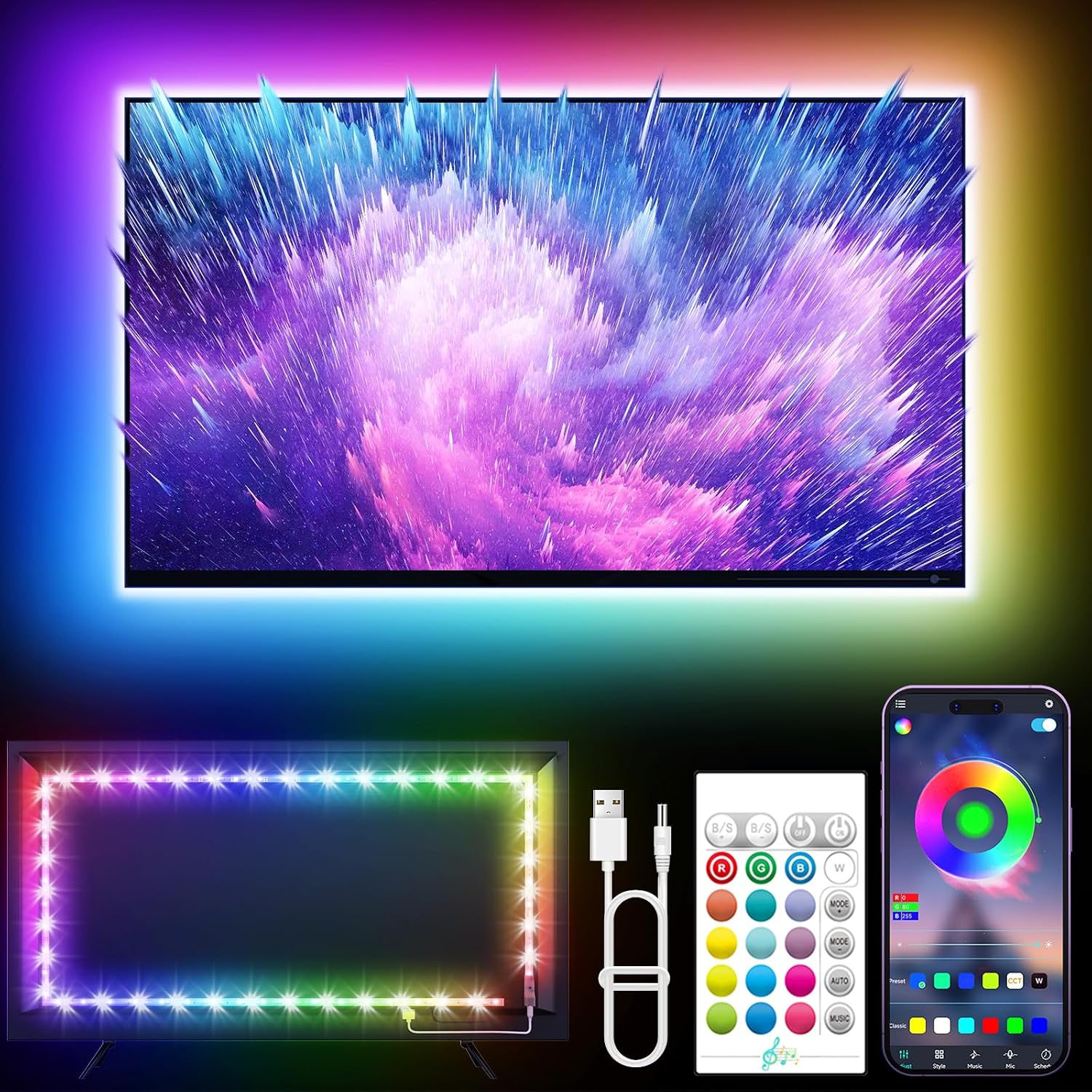 KANTUTOE LED Lights for TV, 16.4ft ...