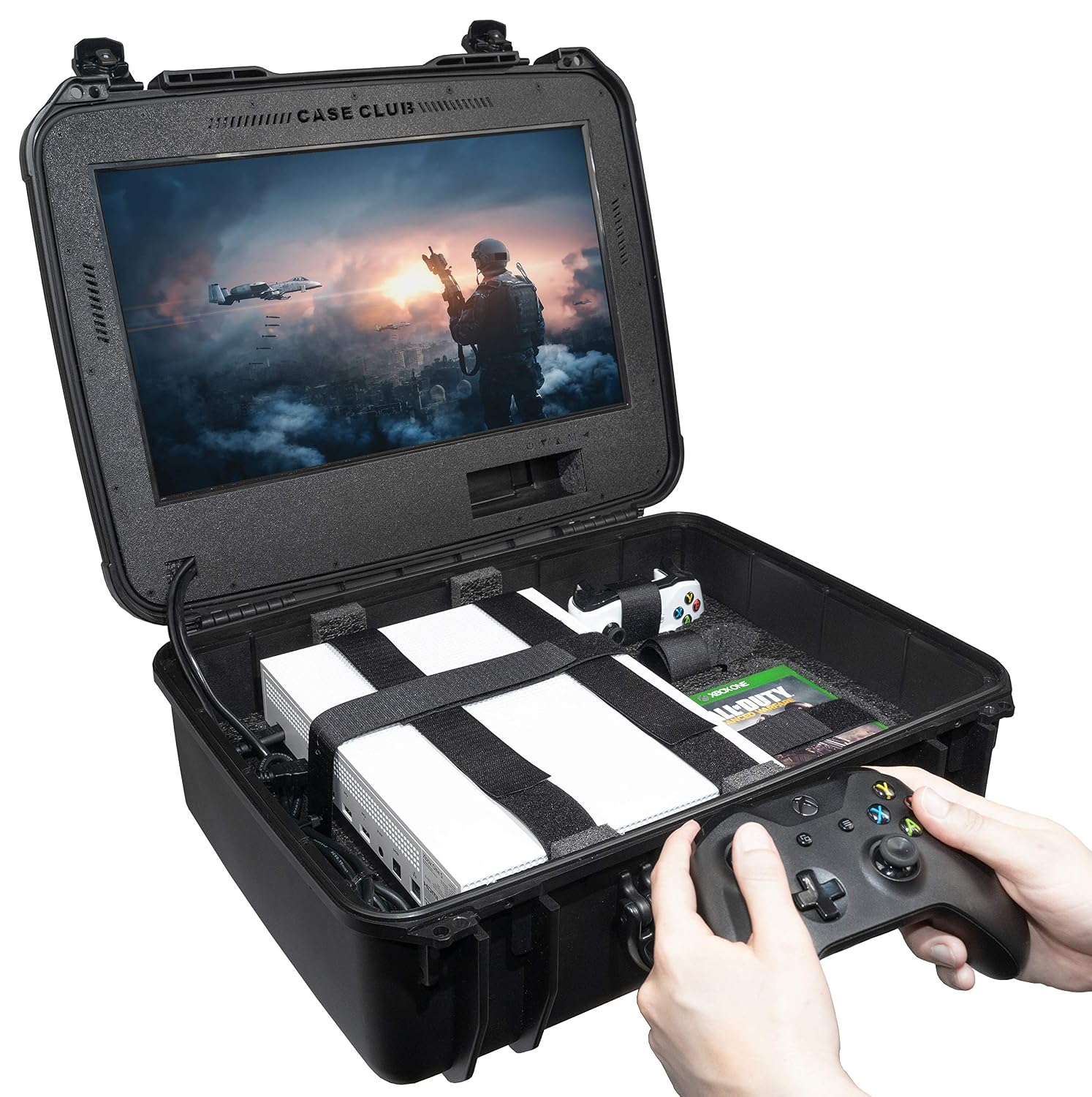 Case Club Waterproof Gaming Station Fits Xbox One X/S, Monitor - Gen 2