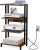X-cosrack 16.5″ Game Console Shelf, Small 4-Tier Video Gaming Consoles Stand with Outlet, Narrow Stereo Cabinet AV Media Stand, Corner Audio Rack for PS5,Xbox,Game Console,TV Box,WiFi Router