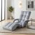 Velvet Adjustable Floor Gaming Chair with 14-Positions, Folding Floor Chair with Back Support, Indoor Floor Chairs with Armrest for Living Room, Bedroom, Balcony, Grey