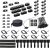 ZIIYAN 163 PCS Cable Management Kit, 3 Wire Organizer Sleeve, 8 Self Adhesive Cable Holder, 25 Cord Clips, 20+2 Roll Reusable Cable Straps and 100 Fastening Cable Ties for Computer TV Under Desk