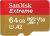 SANDISK 64GB Extreme microSD Card + Adapter, Up to 170MB/s Read Speeds