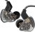 CCZ Yinyoo Melody in Ear Monitors Earphones Headphones Wired Earbuds without Microphone IEM HIFI Bass with 1DD 1BA, Ear fins, 4N OFC Cable for Musicians, Singer, on Stage, Studio (no mic, clear black)